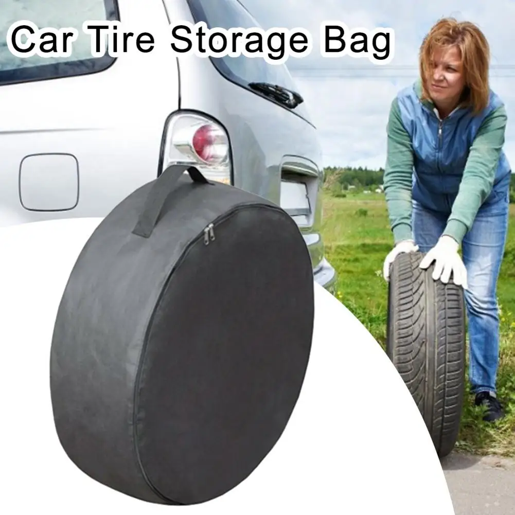 Spare Wheel Storage Carry Tyre Bag Protection Cover Space Saver Grey Car Van Bus 