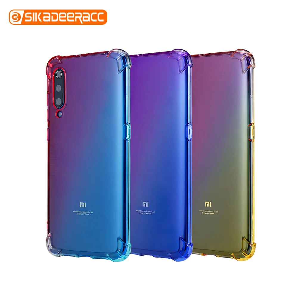 Градиентные прозрачные чехлы для телефонов Xiaomi Mi 9 se Redmi Note 7 6 K20 Pro 7A cc9e Мягкий