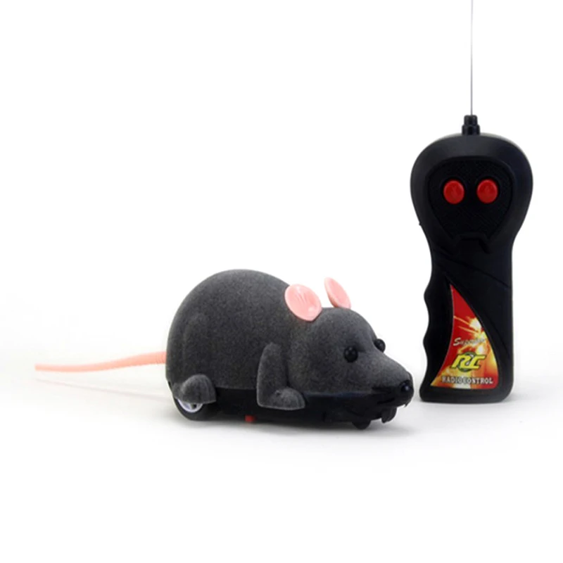 Funny Electronic Rat Flocking Mouse Wireless Toy For Cat Dog Kitten Pet Interactive Toy Remote Control Mouse Cat Toy 