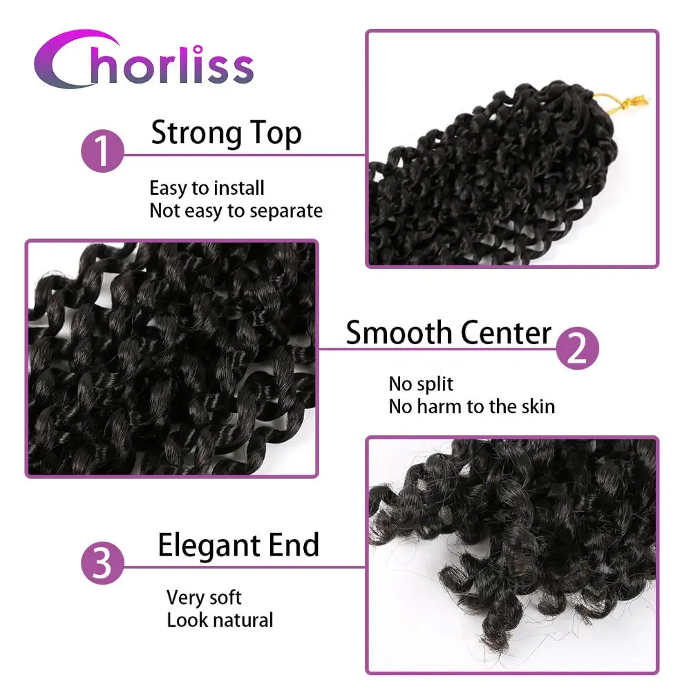 Волнистые волнистые синтетические волосы Омбре 18 дюймов Chorliss богемные