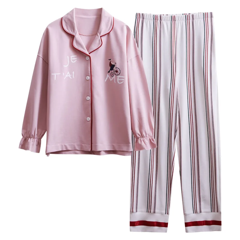 Пижамный комплект, женская одежда для сна размера плюс, Kawaii, Хлопковая пижама, энтерос, корейский Ночной костюм, длинный рукав, мультяшная Пижама, Пижама для женщин - Цвет: Y8851
