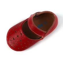 Летние открытые туфли принцессы; красные туфли для малышей; детская дышащая обувь из натуральной кожи для младенцев; обувь для девочек