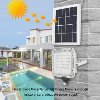 

80LED Outdoor Solar Wall Lamp Human Motion Sensor Classic Texture Durable Multi-functional Waterproof Security Floodlight