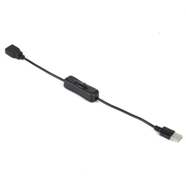 USB 2.0 produžni kabel Kabel za punjenje USB prekidač kabel 28CM DC kabel za napajanje Univerzalni adapter za punjenje za USB uređaje 5