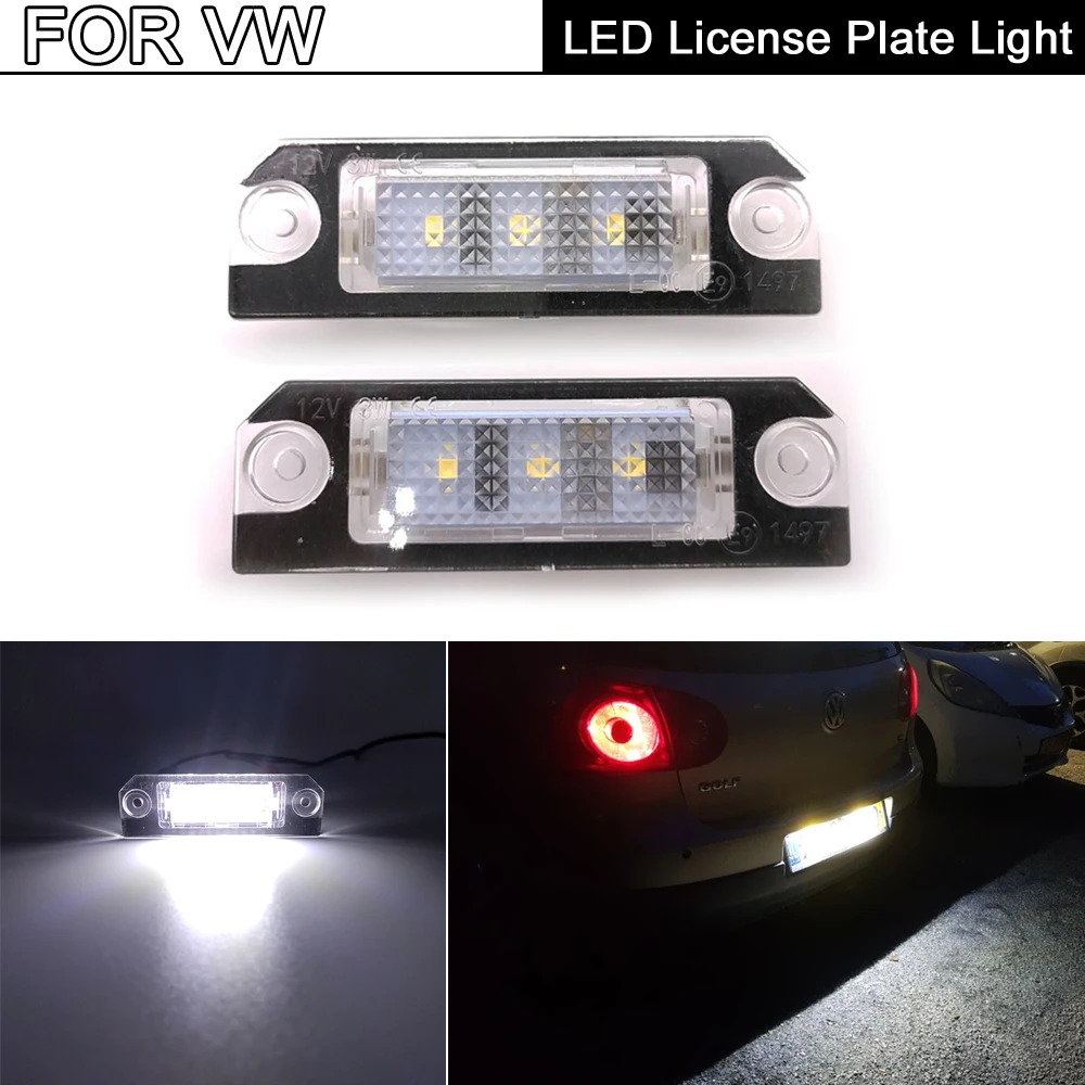 Светодиодный ная лампа для номерного знака сигнальные огни VW GOLF 4 Golf 5 Lupo Polo 9N Passat 3c