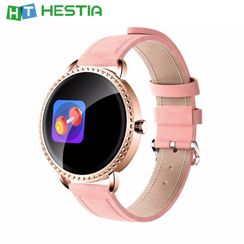

H7 Touch Smart Wristband Womens Fitness Bracelet Leather Heart Rate Monitor Bluetooth Watches Blood Pressure Exercise Modes Gift