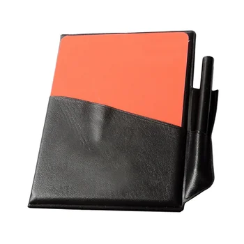 

New Soccer Referee Red Yellow Card + Pencil + Leather case Custom Notebook Sport Football Match Sport AccessoriesNewest Item