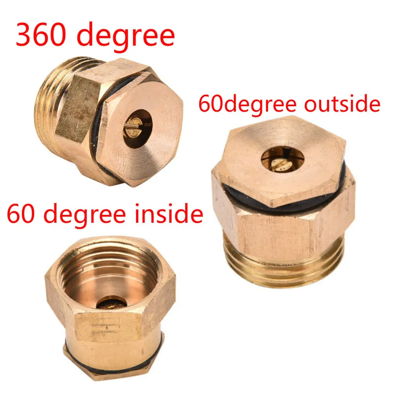 

1/2" 60/360 Degrees Garden Sprinkle Connector Thread Water Sprinkler Irrigation Spray Nozzle Watering Head Brass Supplies