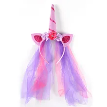 INS, европейский и американский единорог, повязки для волос, вечерние повязки для волос на Хэллоуин, головной убор, аксессуары для волос с кроличьими ушами, Детская повязка на голову