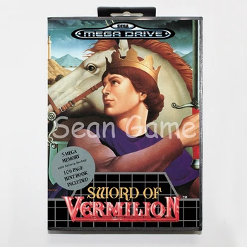 

Elevata prestazione 16 Bit MD Game Card for Sega Mega Drive Sword of Vermillion Cover With Retail Box