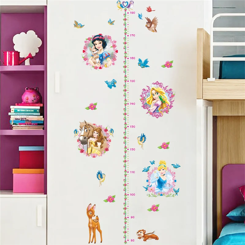 Disney Анна Эльза рост принцесса высота измерения настенные наклейки спальня домашний декор Белоснежка диаграмма роста настенные наклейки обои