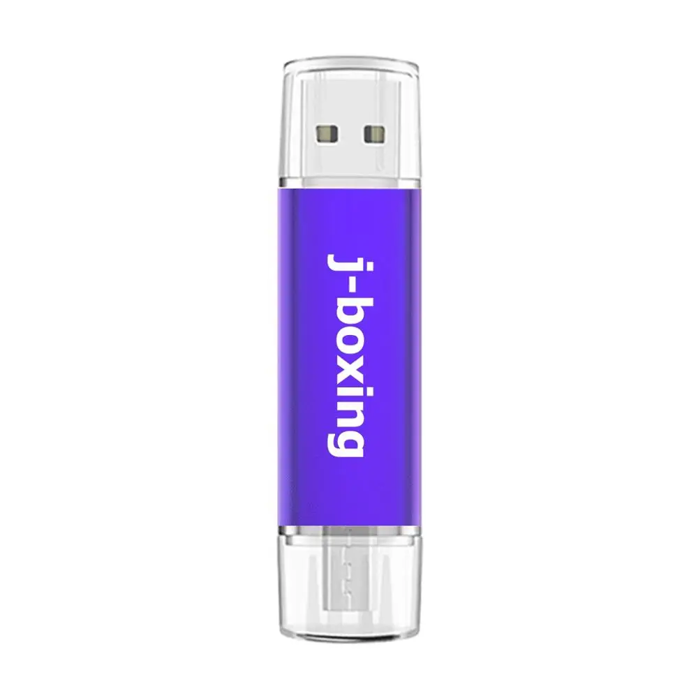 J-бокс OTG USB флеш-накопитель 64 ГБ 32 ГБ 16 ГБ Флешка USB 2,0 карта памяти 8 Гб USB для смартфонов/планшетов/ПК/Huewei/Xiaomi/LG - Цвет: Purple