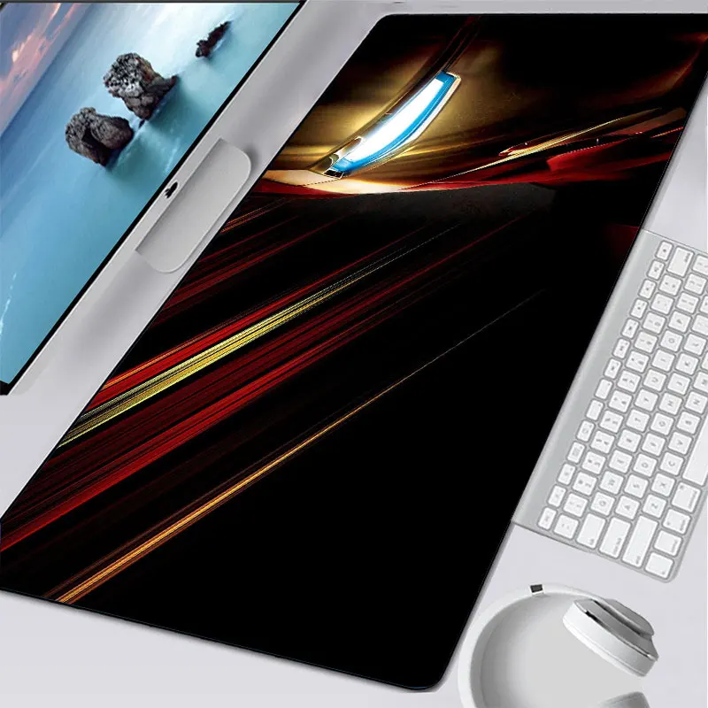 Железный XXL большой 900x400 мм XL ноутбук коврик для мыши с алюминиевым корпусом