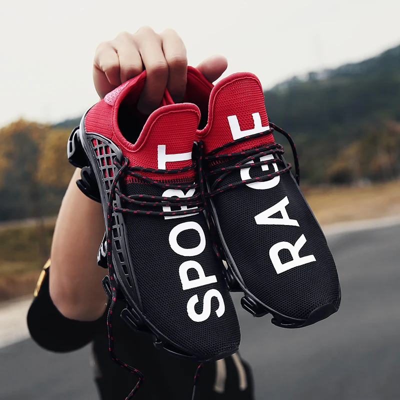 Mlcriyg/Новая мужская обувь для бега в Корейском стиле; стильная весенняя обувь; нескользящая легкая дышащая Спортивная обувь; Zapatos; черный цвет