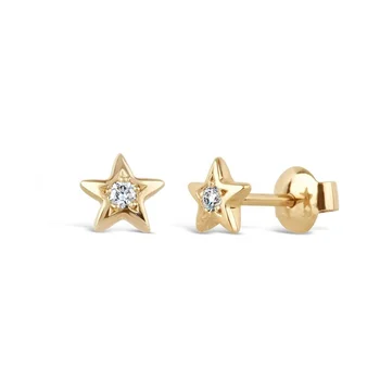 

LOZRUNVE Luxury Jewel 925 Sterling Silver Diamond CZ Minimal Mini Star Studs