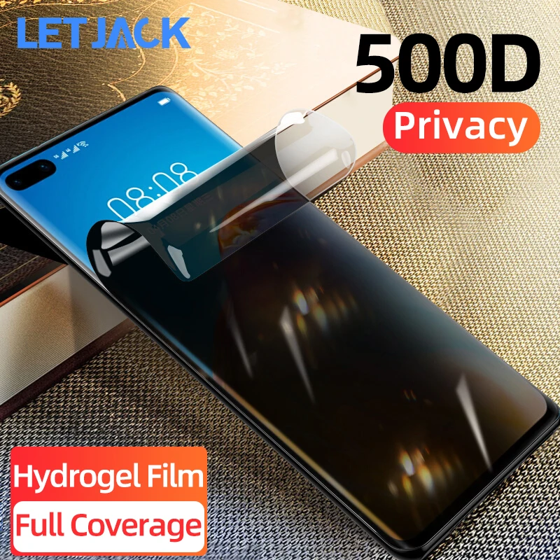 

Full Curved Anti Spy Hydrogel Film for Huawei P60 P50 P40 P30 Privacy Screen Protector for Huawei Mate 20 30 40 50 Pro Nova 8 9