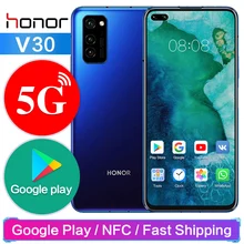 Honor V30 5G 6,5" Kirin 990 5x zoom Android 10 Поддержка NFC Google Play 8G 128G 40w supercharge 4200mAh 5 камер 40 МП 2400*1080