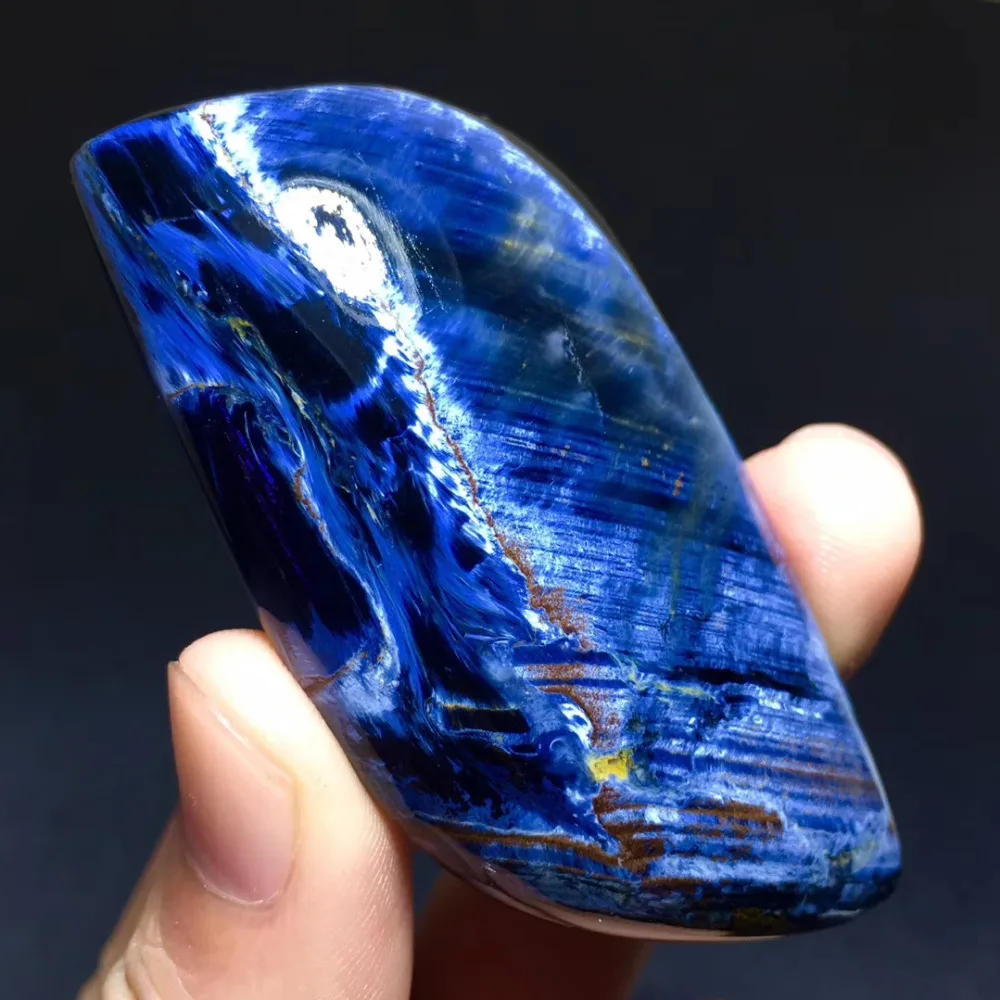 Натуральный Синий Кулон Pietersite для женщин и мужчин Chatoyant 60x31x11 мм для лучшего подарка Кристалл Исцеление драгоценный камень из Namibia AAAAA