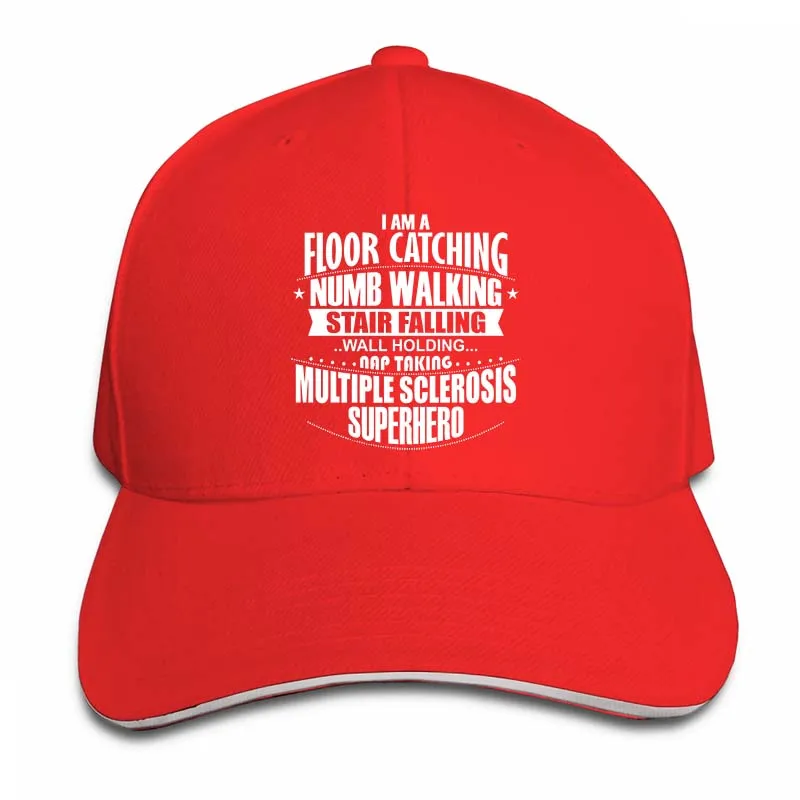 Multiple Sclerosis Superhero For And Baseball cap men women Trucker Hats fashion adjustable cap - Цвет: 2-Red