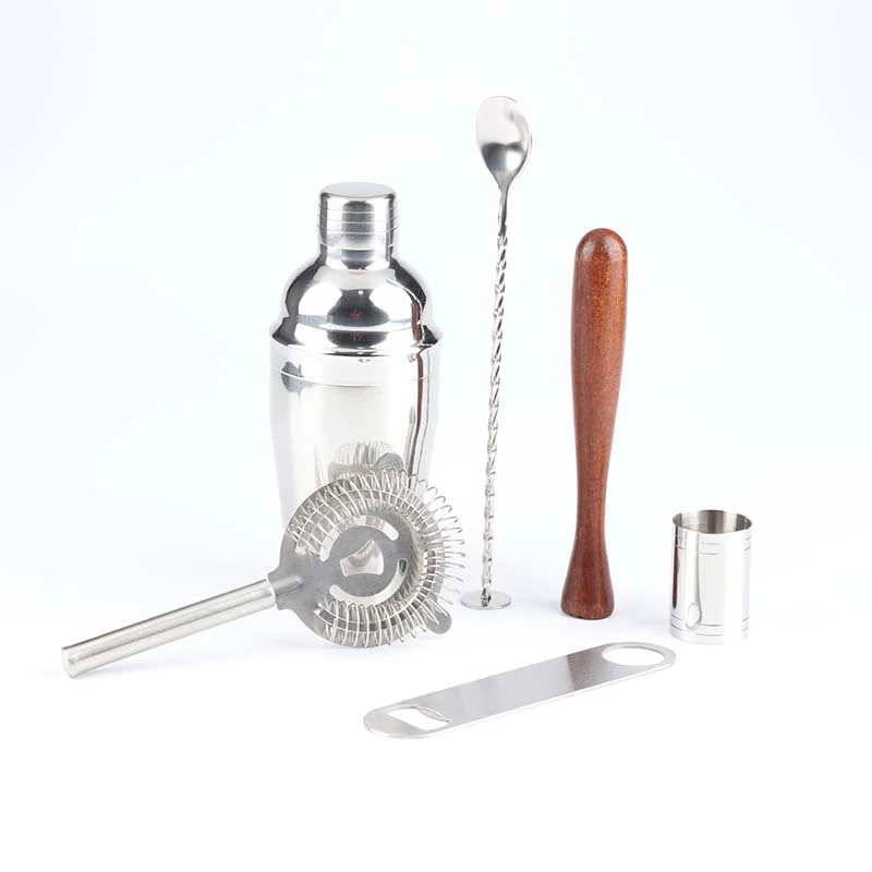 7 Pcs/set Drinks Shaker Kit 550ml Bar Stainless Steel Drinks Storage Bag Tools