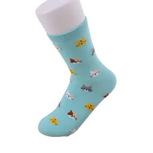 5 пар, мягкие, хлопковые, повседневные, тянущиеся, теплые, без пятки, для девушек, Мультяшные, разные, женские носки, удобные, милые, с животными, Осень-зима