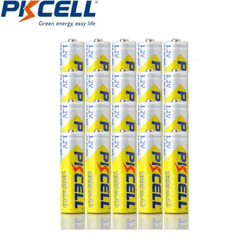 

20Pcs PKCELL AA Rechargeable Battery 1.2V NIMH 1300mah Rechargeable Battery For Flashlight