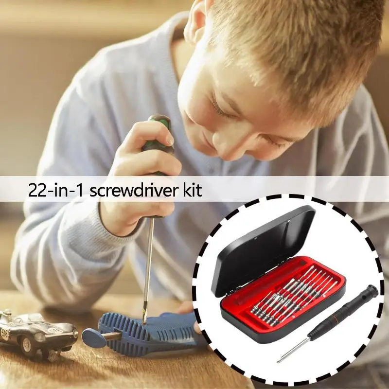 

22 in 1 Screwdriver Repair Tool Kit S2 Steel Small Micro Precision Mobile Phone Various Specifications Wide Range of Uses