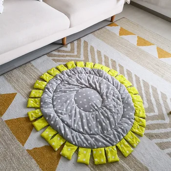 

Play Mat Baby Crawling Blanket Floor Carpet Kids Room Mats Soft Round Playmat