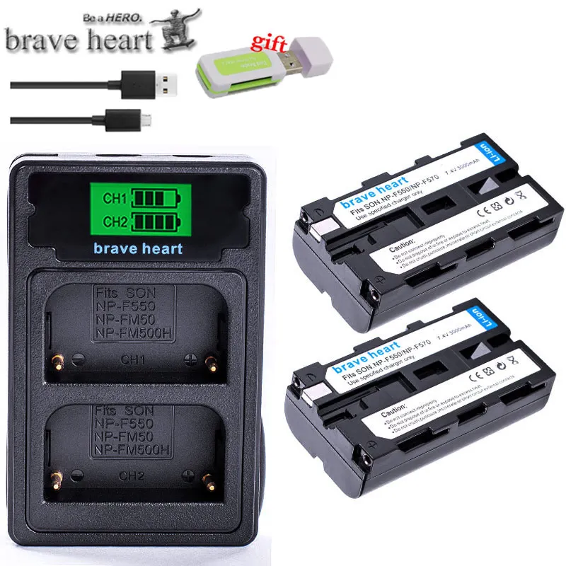 chagrer and 2battery USB зарядное устройство 4x bateria NP-F570 NP-F550 NP-F330 NP F550 NP F330 F750 Батарея для sony CCD-SC55 CCD-TRV81 DCR-TRV210 MVC-FD81 Hi-8 - Цвет: chagrer and 2battery