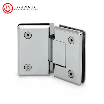 

135 degree polish brass glass to glass shower door hinge for 8-12mm glass