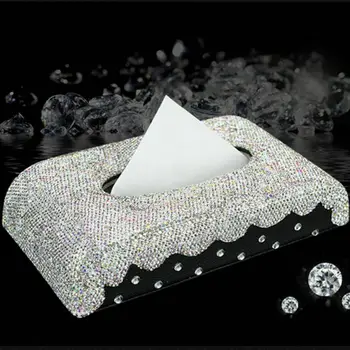 

Universal Bling Crystal Diamond Rhinestone Car Paper Towel Box Tissue Box