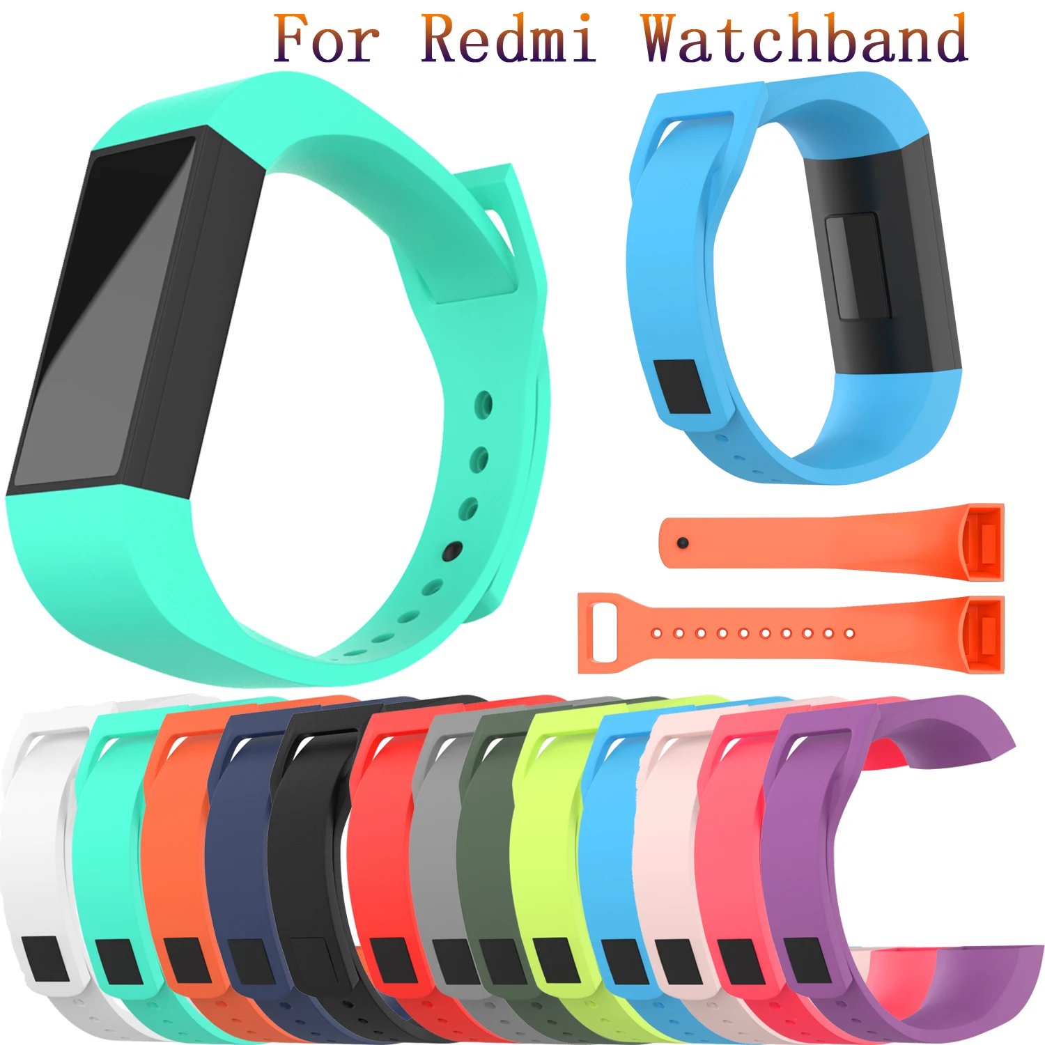 

For Redmi Watchband Bracelet Soft Sports Silicone Strap Replacement Wrist Band For Redmi Watchband new fashion classic watchBand
