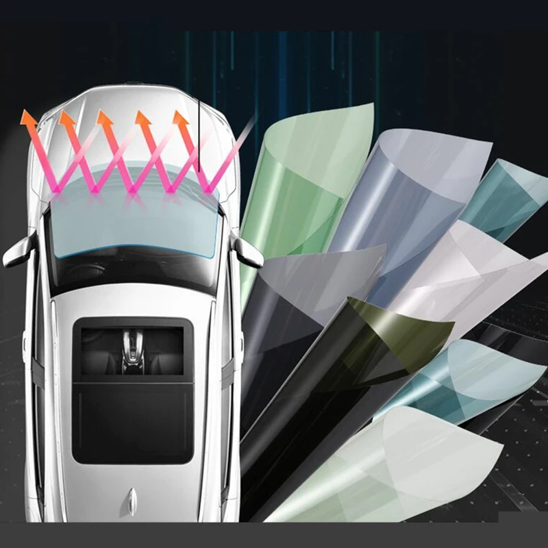 100*100cm Light Blue uv+insulation Car Window Tint Film VLT Ply Solar Protection Film Stickes For Car Auto Exterior Accessories
