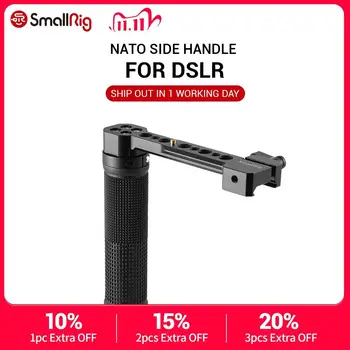 

SmallRig DSLR Camera Hand Grip Quick Release NATO Side Handle (Rubber) for DSLR Feature with Nato Rail for DIY Options 1951