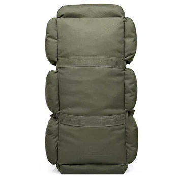 

90L Green Large Capacity Outdoor Hiking Backpack Pack Camouflage Luggage Bag Camping Tent Quilt Container 9 Pockets