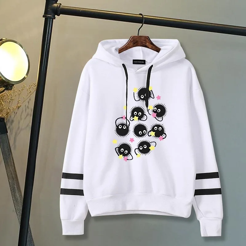 Ghibli Fairydust Kawaii Harajuku Толстовка для женщин милый забавный мультфильм Аниме толстовки 90s Графический Sudaderas de mujer