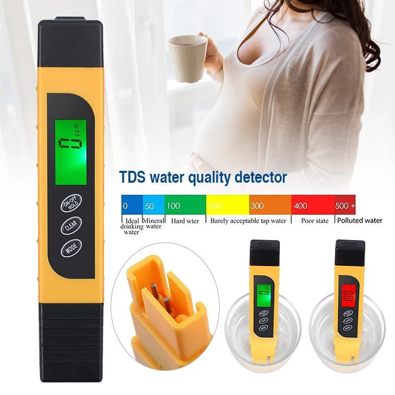

Water Quality Analysis PH Meter ATC Backlight 0.1 Wine Tester Food Drink Purifier Detection Pen for Aquarium Pool