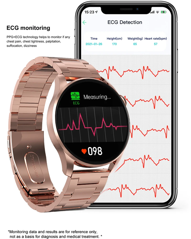 2021 ޽  ȭ ECG Ʈ ġ   IP68  ɹڼ  Smartwatch ð 3