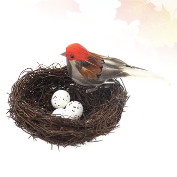 

Creative Layout Ornament Photo Prop Bird Model Bird Eggs for Office Home Party