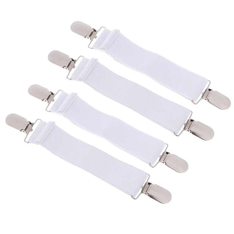 16Pcs/Set Bedding Holder Fasteners Adjustable Bedding Pan Elastic Bed Sheet Clip Mattress Cover Bedding Holder Fasteners - Цвет: white