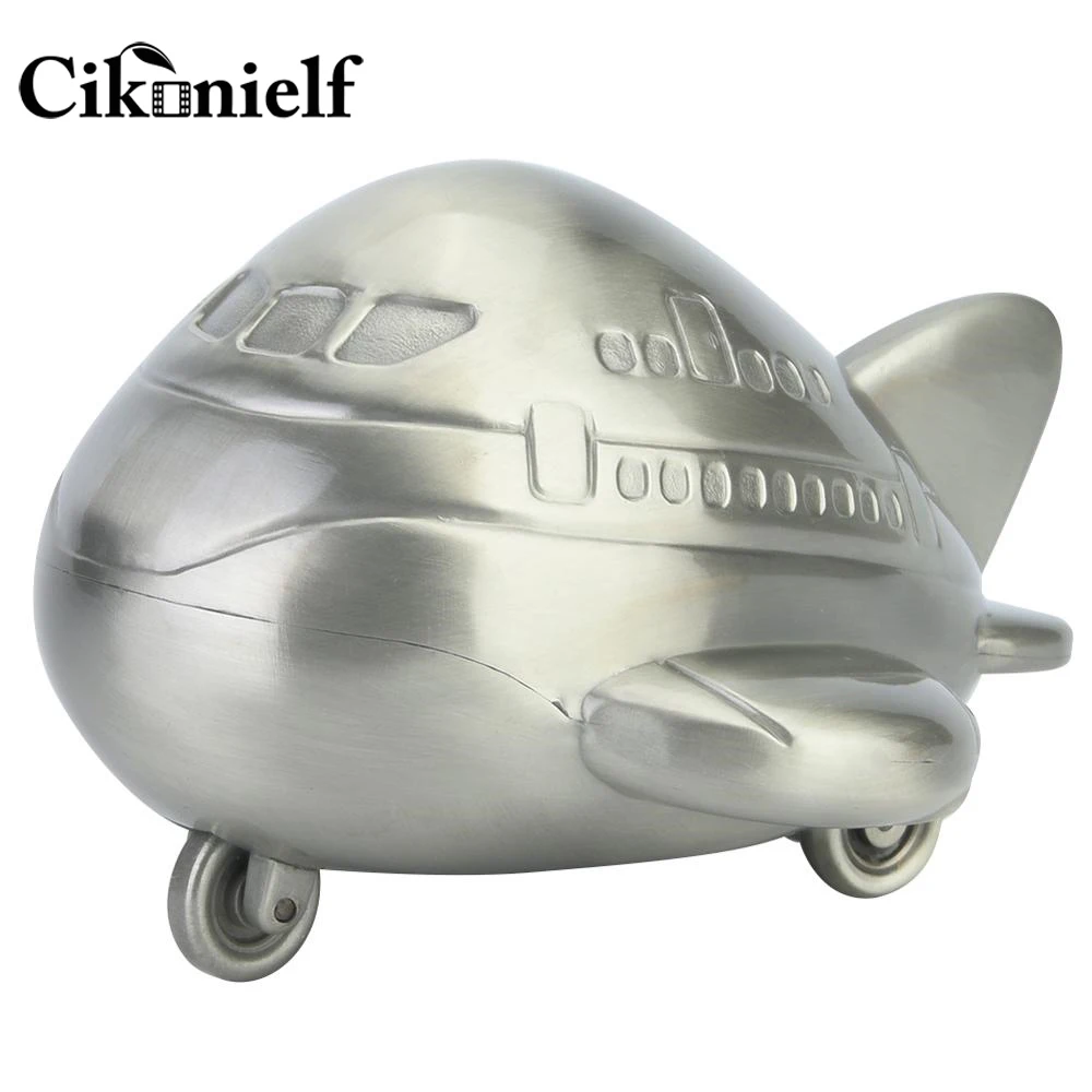 Винтажная Выгравированная металлическая копилка для монет мини Ван из цинкового