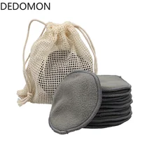 12 шт. многоразовые ватные диски для снятия макияжа накладки для груди накладки для макияжа средство для снятия макияжа для лица бамбуковое волокно Уход за кожей