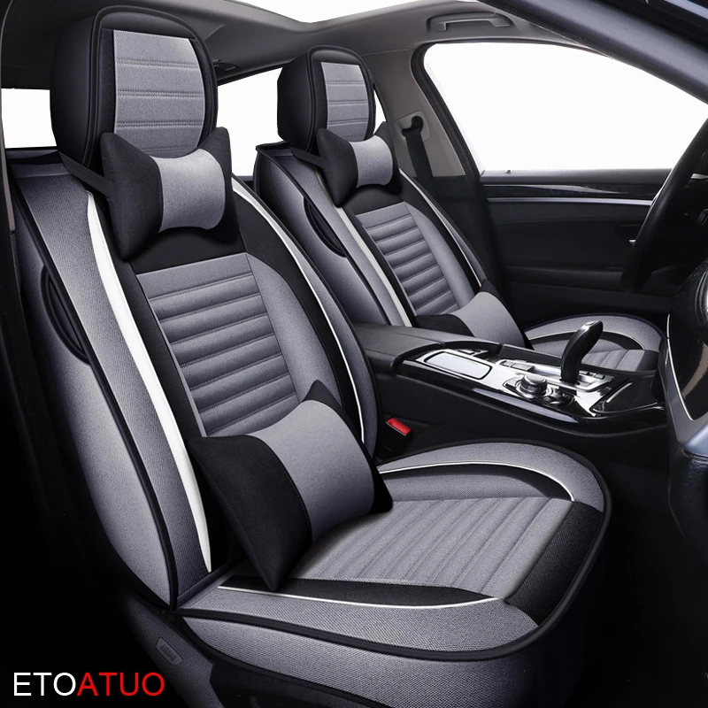 Чехол для сидений ETOATUO льняной Nissan все модели note qashqai almera juke x trail leaf teana tiida