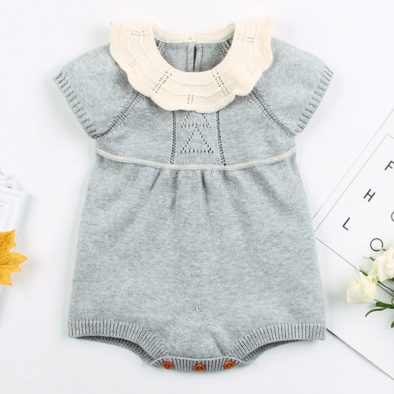 gray Коллекция года, одежда для маленьких девочек зимний костюм для маленьких девочек Новые Вязаные шапки для девочек, боди, детская одежда для девочки - Цвет: gray