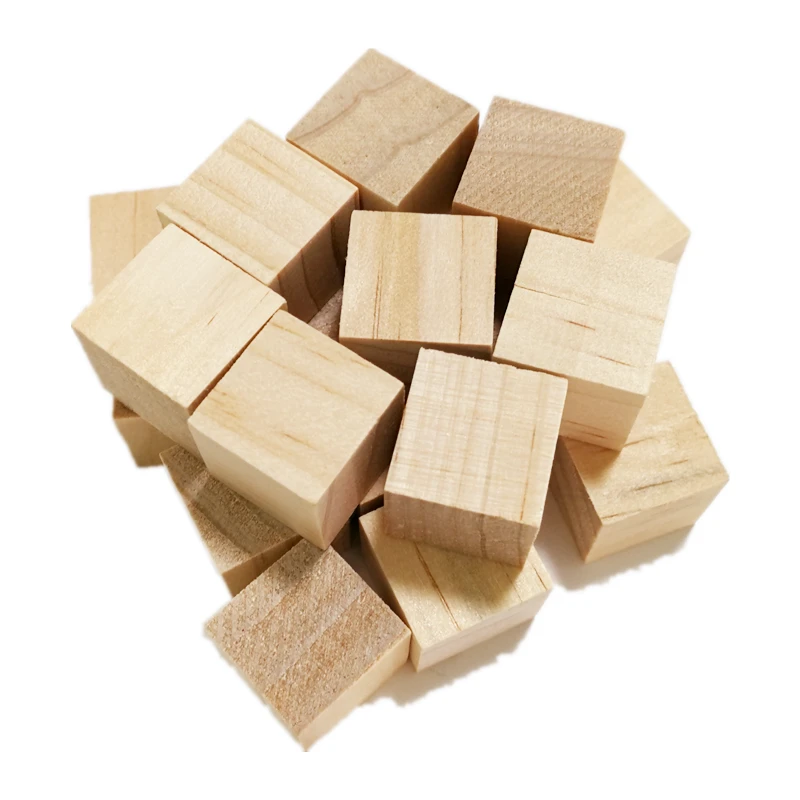 20pcs 20mm Unfinished Wood Craft Cubes 