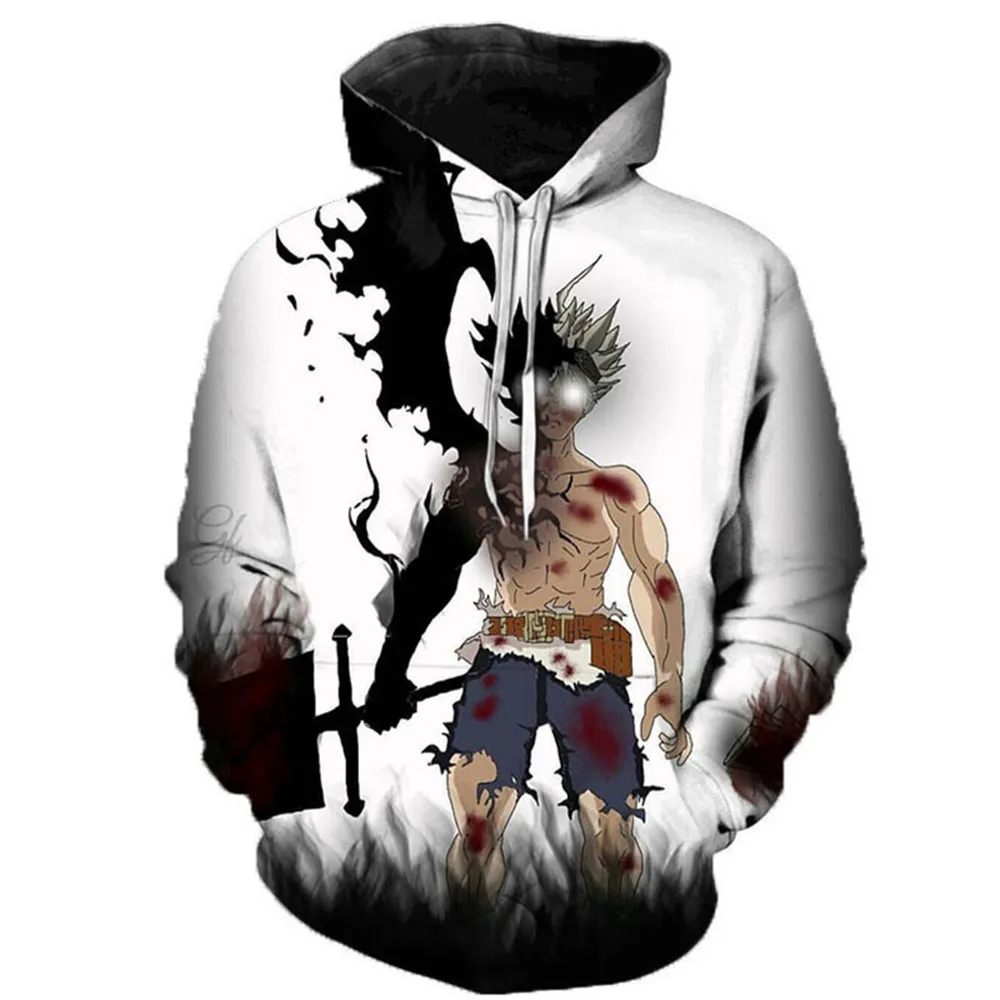 Толстовка для косплея Black Clover Asta Мужская/Женская Аниме с капюшоном 3d Японская