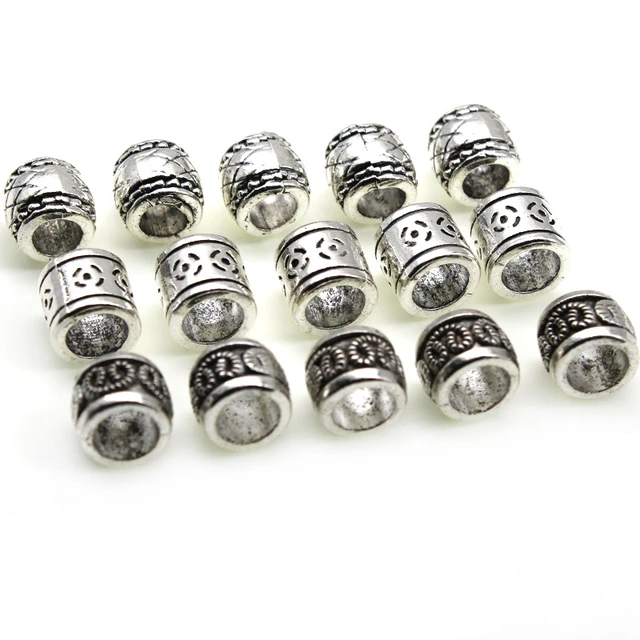 10pcs Hole 2mm,Tibetan Silver Spacer Beads for Jewelry Making DIY