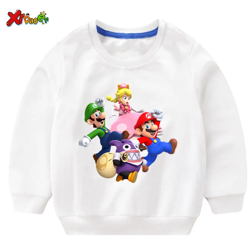 

2019 autumn children boys sweatshirts baby girl sweatshirt super mario Casual Sweatshirts Clothing Sweatshirts Costume hoodie