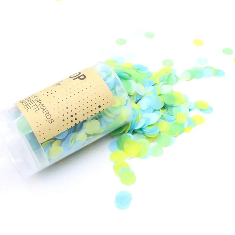 1 Can Push Pop розовые конфетти Poppers для свадьбы С Днем Рождения Бумажные Цветы Мини