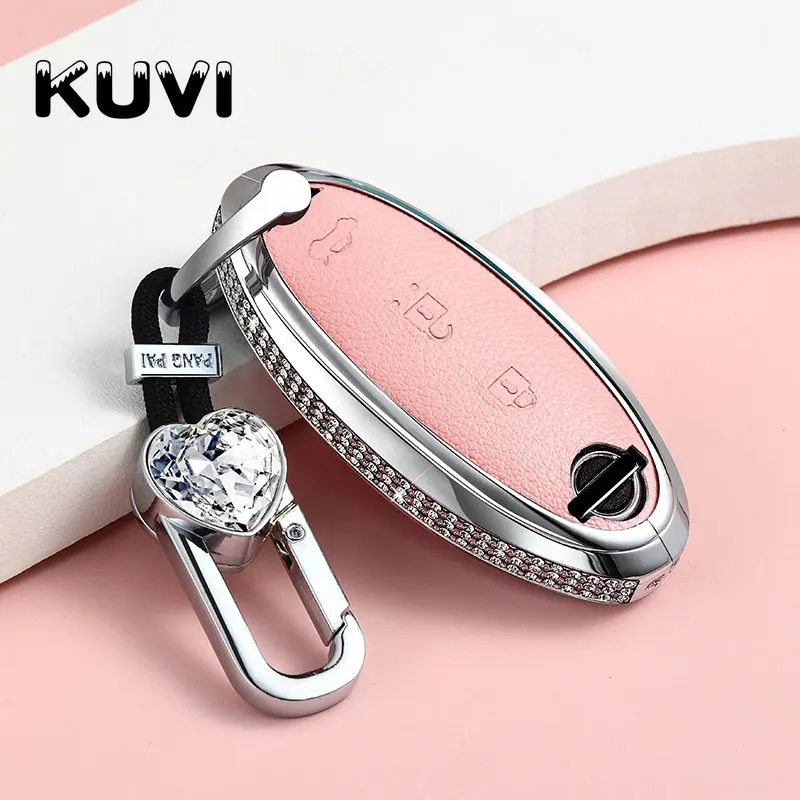 Women Leather Remote Car Key Case Cover For Nissan Qashqai Skyline Juke Alissa X-trail 3 Button Remote Protection - - Racext™️ - - Racext 23